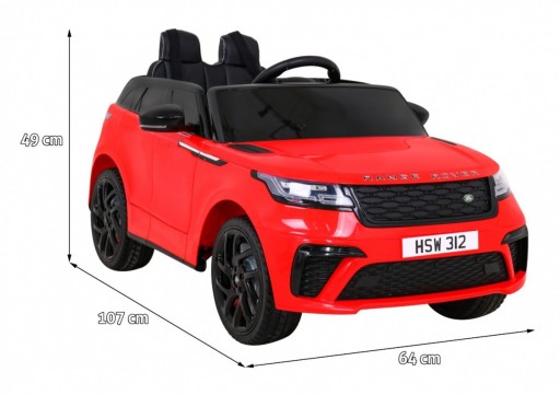 Range Rover Velar Red на аккумуляторе + Пульт дистанционного управления + Выход в открытый космос + Бесплатный запуск + MP3