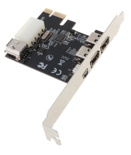 Карта PCIE 1X с 4 портами PCIE Firewire 1394A