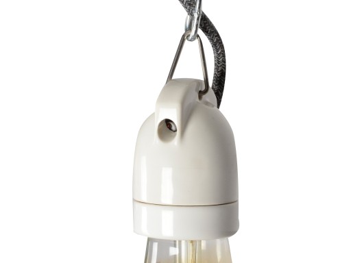RETRO LOFT CERAMICZNY UCHWYT WISZĄCY ŻARÓWKI E27