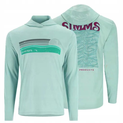 Классические толстовки с капюшоном SIMMS Sunscreen Sea Fishing