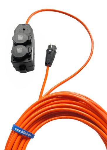 H07BQ-F Удлинительный кабель из полиуретана 3x1,5 20 м РАЗДЕЛИТЕЛЬ 4+1