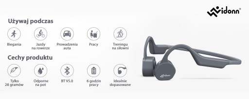 Vidonn F3 красные наушники с костной проводимостью