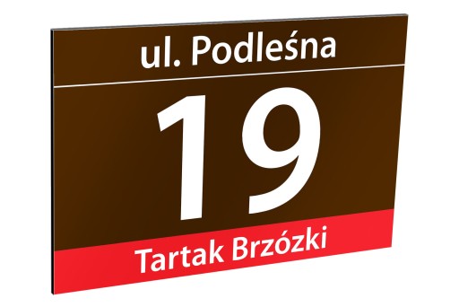 Tablica adresowa z numerem domu 30 x 20 cm