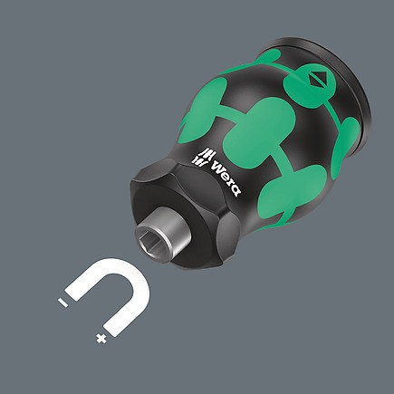 УКОРОЧЕННАЯ РУЧКА WERA С МАГАЗИНОМ И 6 БИТАМИ