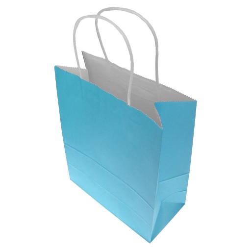 10szt Torba Na Prezenty Na Imprezę Z Uchwytami Urodziny Sky Blue Średnia 27 x 22 x 11 cm