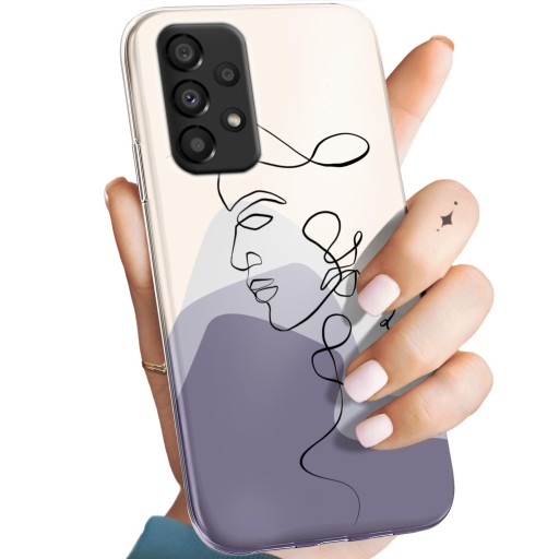 ETUI DO SAMSUNG GALAXY A33 5G WZORY CONTINUOUS LINE-ART KRESKA LINIE CASE