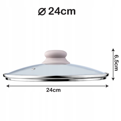 Стеклянная крышка 24 см УНИВЕРСАЛЬНАЯ ОГНЕСТОЙКАЯ КРЫШКА ДЛЯ КАСТрюли