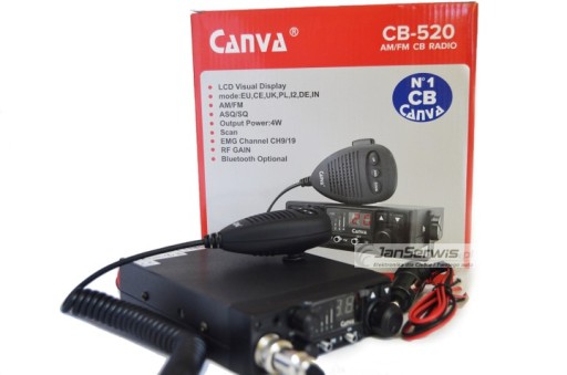 РАДИО CB CANVA 520 AM/FM + CB АНТЕННА ФЛОРИДА + РАЗЪЕМ