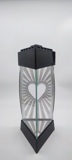 LAMPION GLAMUR -SOLO SERCE / CZARNY-TRANSPARENTN