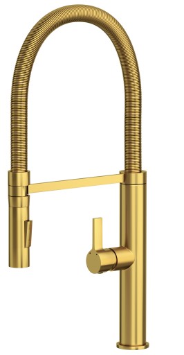 Одинарная чаша черный BEST SINK + кухонный смеситель GOLD + ДИСПЕНСЕР