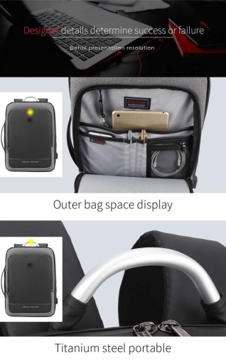 Рюкзак/сумка Arctic Hunter для ноутбука 17,3 USB, ручная кладь в самолет