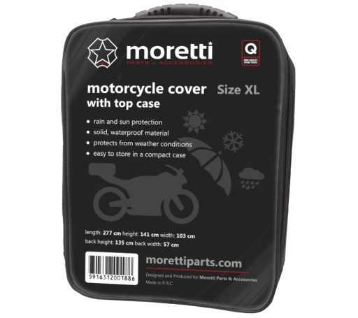 Мотоциклетный чехол на багажник Moretti размера XL