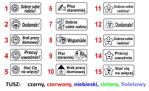 Штамп для УЧИТЕЛЕЙ Wagraf КАРТИНКА ОЦЕНКА ДЛЯ ДЕТЕЙ ШКОЛЬНЫЕ ВЫКРОЙКИ