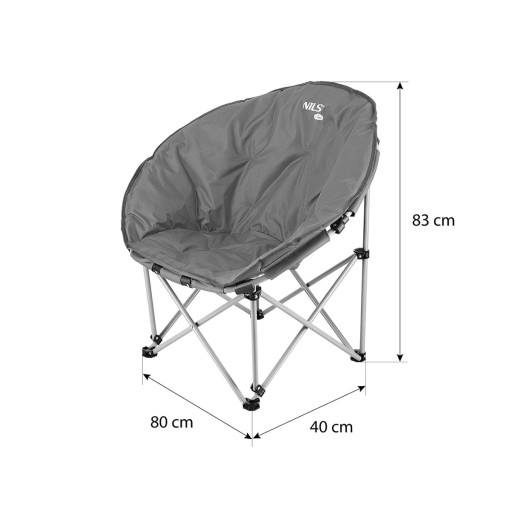 СТУЛ NILS CAMP NC3070 СЕРЫЙ