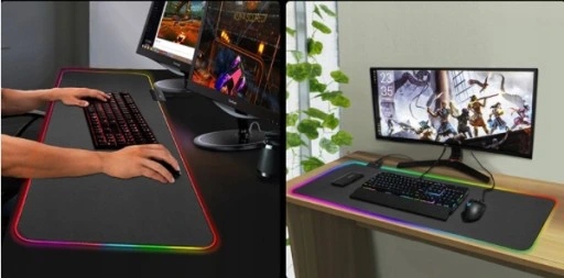 Коврик для игровой мыши со светодиодной подсветкой RGB, БОЛЬШОЙ XXL