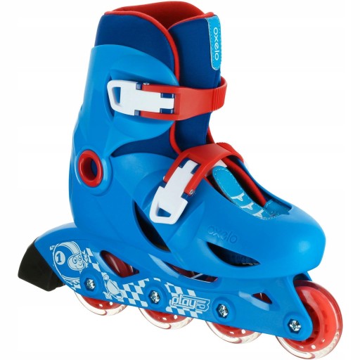 Детские роликовые коньки Kid Blue для обучения катанию, с боковыми пряжками, размеры колес 30-31-32.