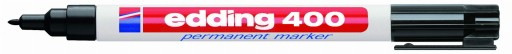 Перманентный маркер Edding 400, круглый, 1 мм, черный