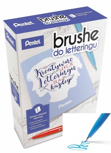 Набор для каллиграфических надписей Brush Pen Курс Pentel ABCD