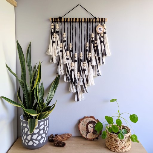 makrama chwosty kolorowa boho zielona niebieska