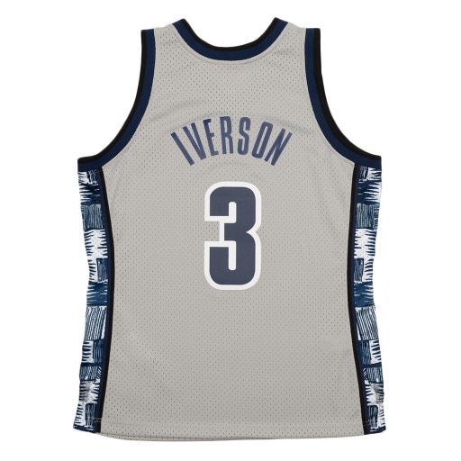 ХРОМОВАЯ футболка Mitchell & Ness ДЖОРДЖТАУН 1995 ALLEN IVERSON - M