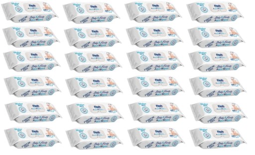 Fresh Baby Aqua Wipes Chusteczki nawilżane 5 x 60 sztuk