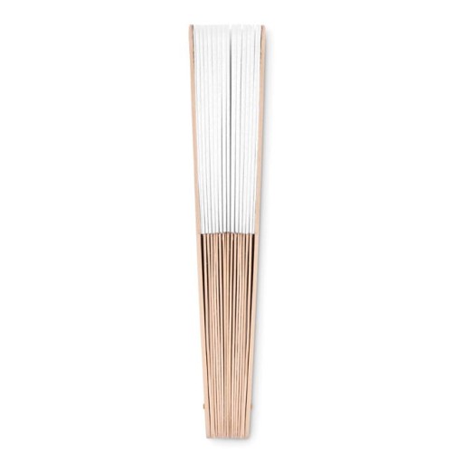 WACHLARZ DREWNIANY MATERIAŁOWY Duży 41cm Elegancki Biały