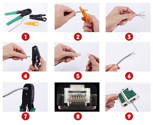 TESTER SIECIOWY WCISKACZ STRIPPER ZACISKARKA RJ45