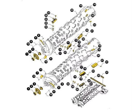 Комплект цепов RH New Holland CR CNH 84060997