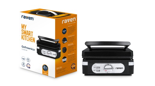 МОЩНАЯ Вафельница RAVEN EG004BX 2 хрустящие вафли