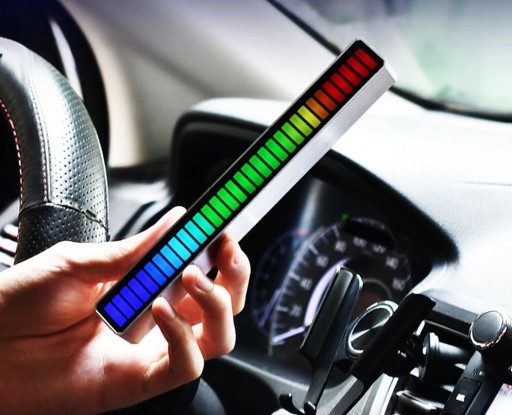 Эквалайзер Светодиодный RGB-микрофон Батарея BT