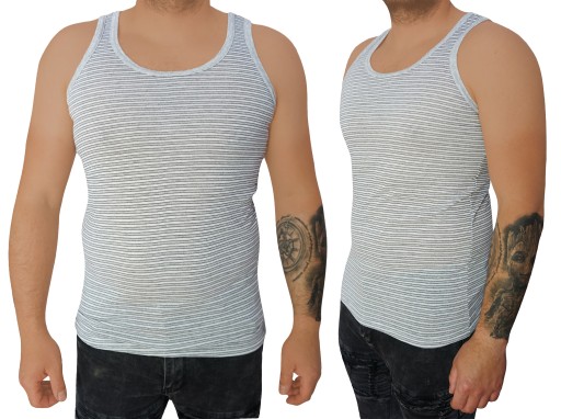Мужская футболка в полоску из хлопка, XL