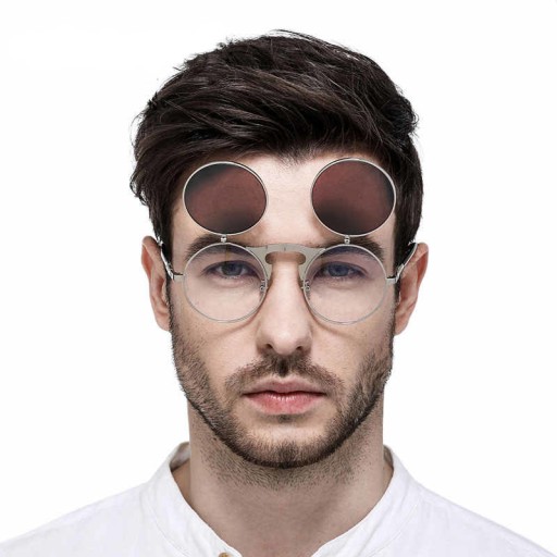 КРУГЛЫЕ СОЛНЦЕЗАЩИТНЫЕ ОЧКИ LENONK СТИМПАНК