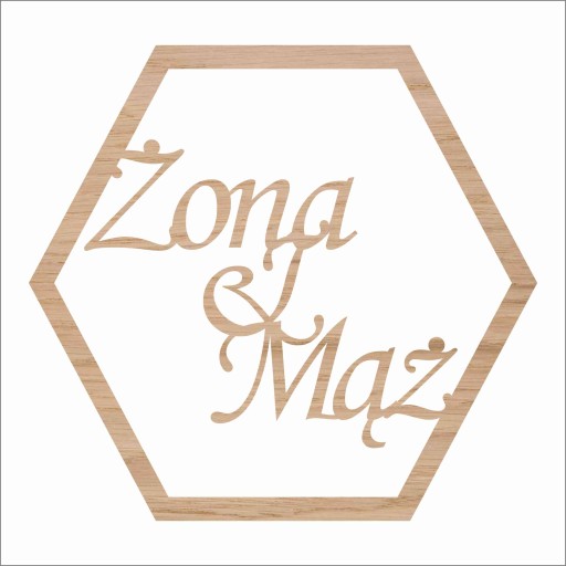 Koło obręcz drewno 1-szt Mąż-Żona 40cm IMD4