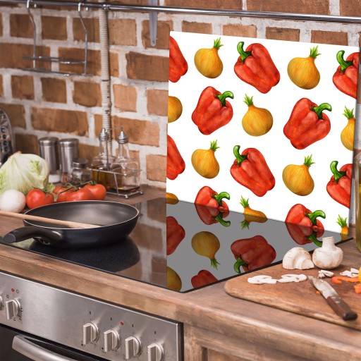 SZKLANA PŁYTA OCHRONNA NA KUCHENKĘ 60x52 WARZYWA KUCHNIA INDUKCJA 7w1