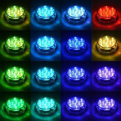 4x ПОДВОДНЫХ ОСВЕЩЕНИЯ ДЛЯ БАССЕЙНА RGB СВЕТОДИОДНАЯ ЛАМПА С ДИСТАНЦИОННЫМ УПРАВЛЕНИЕМ