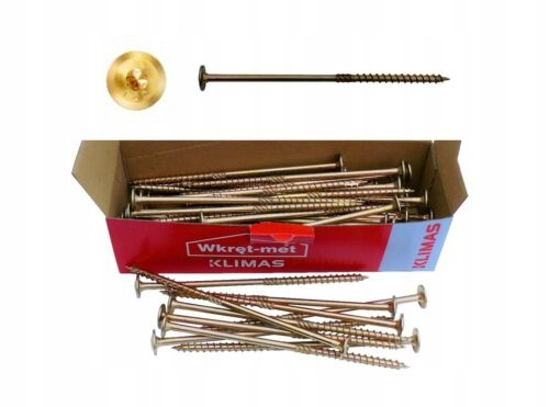 Столярные дисковые саморезы по дереву TORX Klimas WKCP 8x160 25 шт.