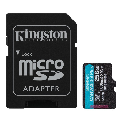 Kingston microSDXC Canvas Go! Плюс 256Гб 170р.