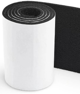 FILC samoprzylepny czarny 10cm x 100cm akustyczny z klejem pod meble
