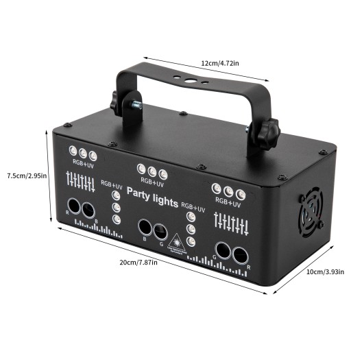 Laserowe Oświetlenie Sceniczne Z Pilotem RGB 10W