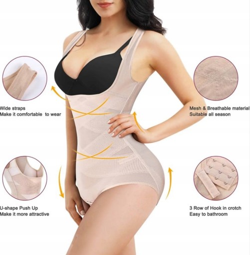 Gorset modelujący talię i stringi wyszczupla S-3XL