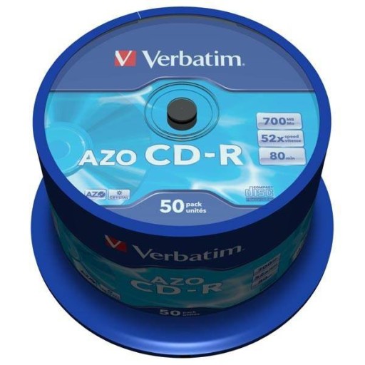Płyta CD-R 700MB 52x VERBATIM DataLife PLUS 43343 Cake 50 szt.