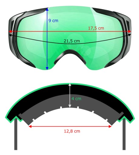ICE-Q Gogle narciarskie Karpacz Photochromic S0-S3 OTG (na okulary)