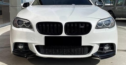 РАЗДЕЛИТЕЛЬ ЮБКА ПЕРЕДНЕГО БАМПЕРА BMW F10 F11 M SPORT FLAPS ЧЕРНЫЙ БЛЕСК