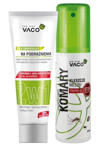 Набор VACO MOSQUITO и TICK Жидкость + крем 2в1