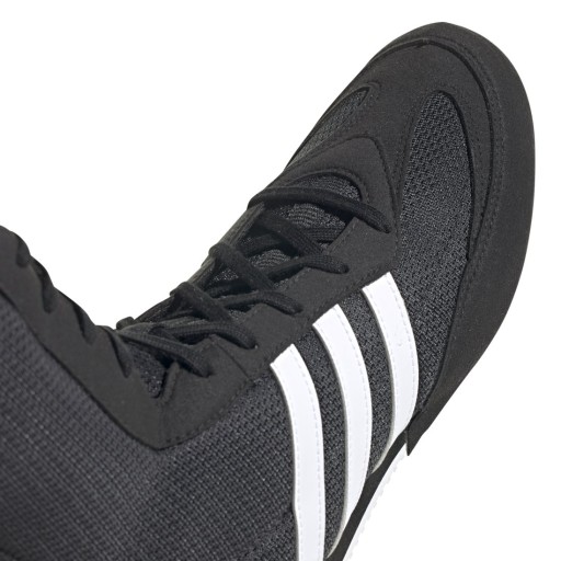 ТРЕНИРОВОЧНЫЕ ВЫСОКИЕ БОКСЕРСКИЕ КРОССОВКИ ADIDAS BOX HOG 2 FX0561, ЧЕРНЫЕ, размер 40 2/3
