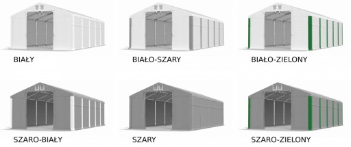 Namiot Budowlany 8x10m [2,5m] Stal DAS 560 W