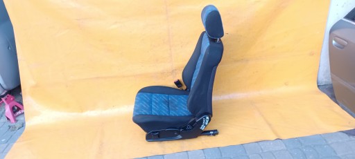СИДЕНЬЕ ПЕРЕДНЕЕ ЛЕВОЕ MERCEDES W202 95-00 СИНИЙ ЧЕРНЫЙ.