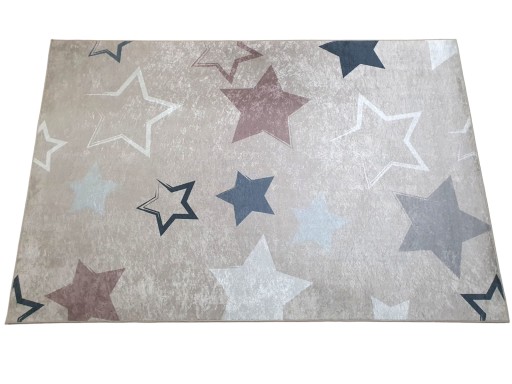 Dywan DIGITAL w gwiazdki 140x200 w stylu BOHO beżowy gwiazdka beż stars