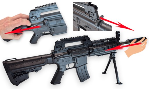 M4A1 Rifle American for Balls Replica ASG + Laser + Navy Blue 800