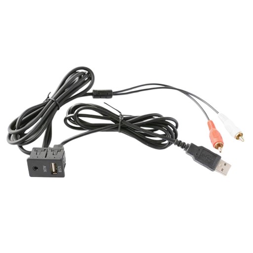 Автомобильный аудиокабель 3,5 мм USB/Aux 2RCA Base удлинительный кабель
